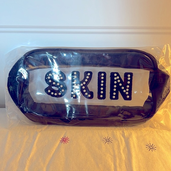 Pearl Letter Skin Clear Vinyl Cosmetic Bag *NEW* - Picture 2 of 5